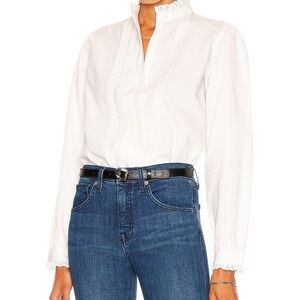 Nili Lotan White Button Down Thea Shirt